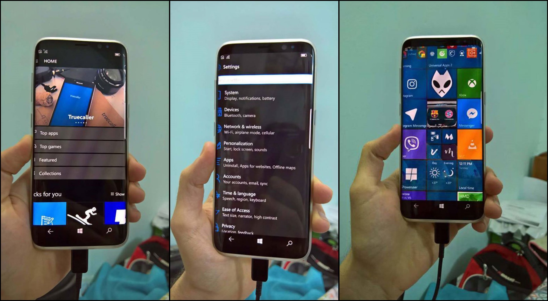 Hình ảnh rò rỉ Galaxy S8 phiên bản chạy Windows 10