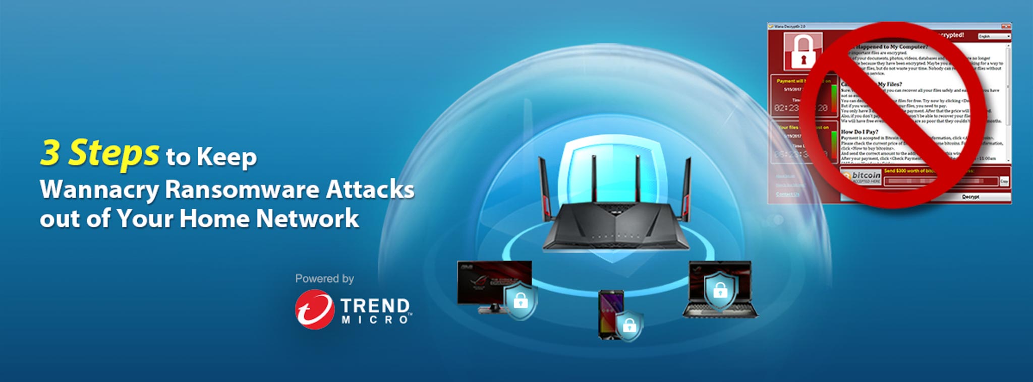 ASUS hợp tác với Trendmicro phát triển tính năng chặn ransomware Wannacry ngay từ router