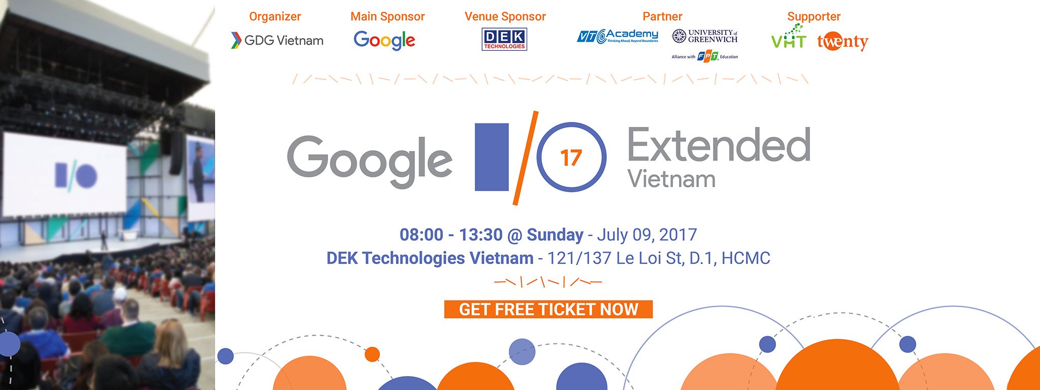 Mời tham gia Google I/O Extended Vietnam 2017 tại TPHCM