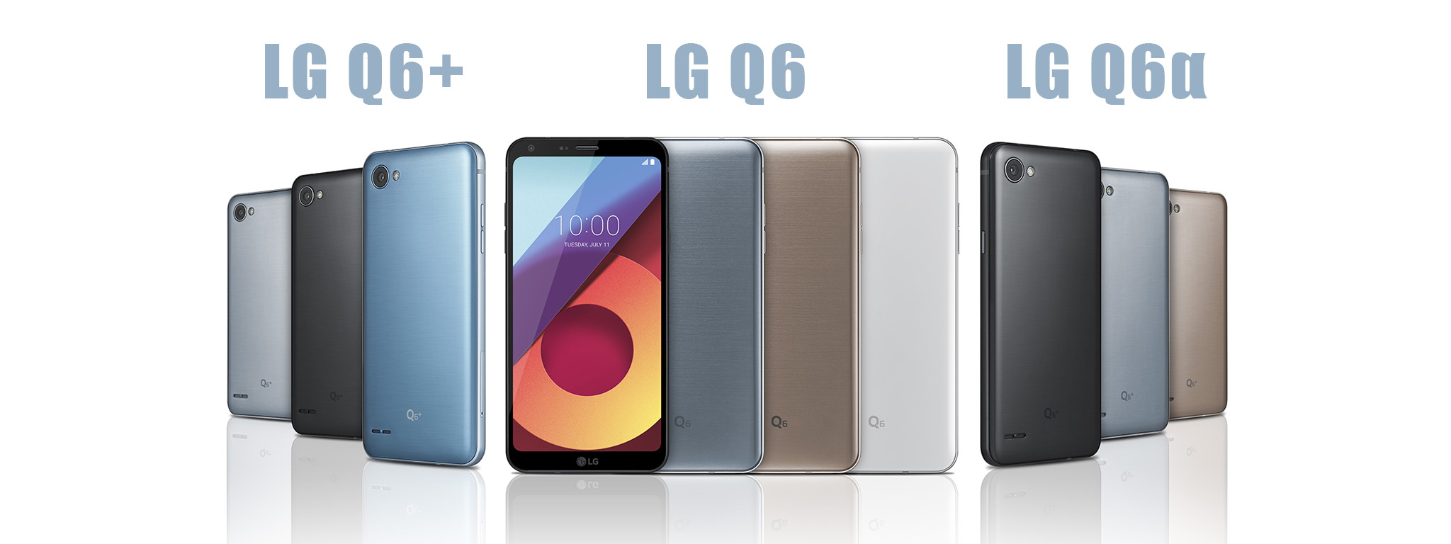LG Q6 chính thức: có cả Q6+, Q6α, khác RAM và bộ nhớ trong, đều là màn hình 18:9