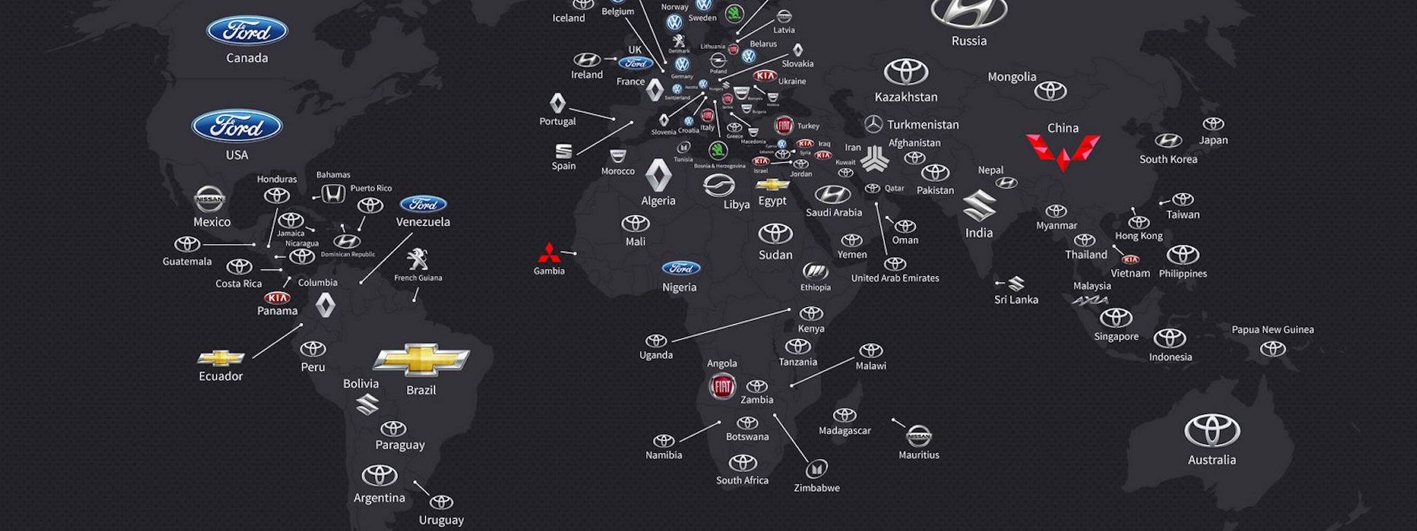 [Infographic] Toyota là thương hiệu bán chạy nhất ở 49 quốc gia