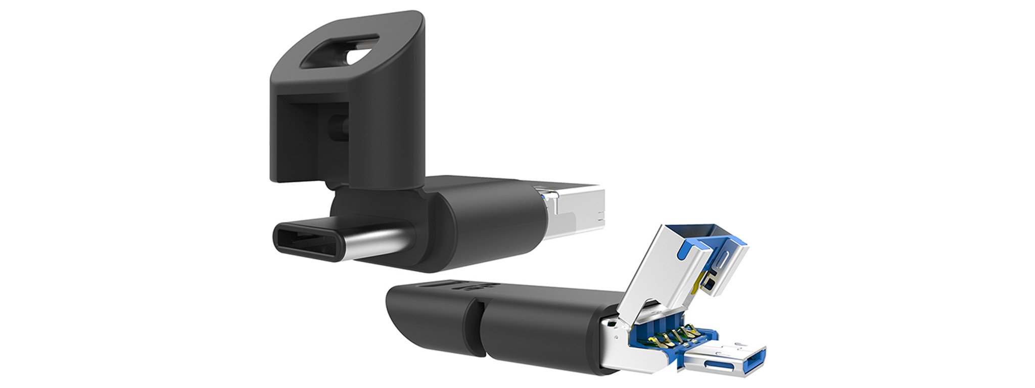 Silicon Power Mobile C50: USB 3 đầu - USB/microUSB/USB-C, 32/64/128 GB