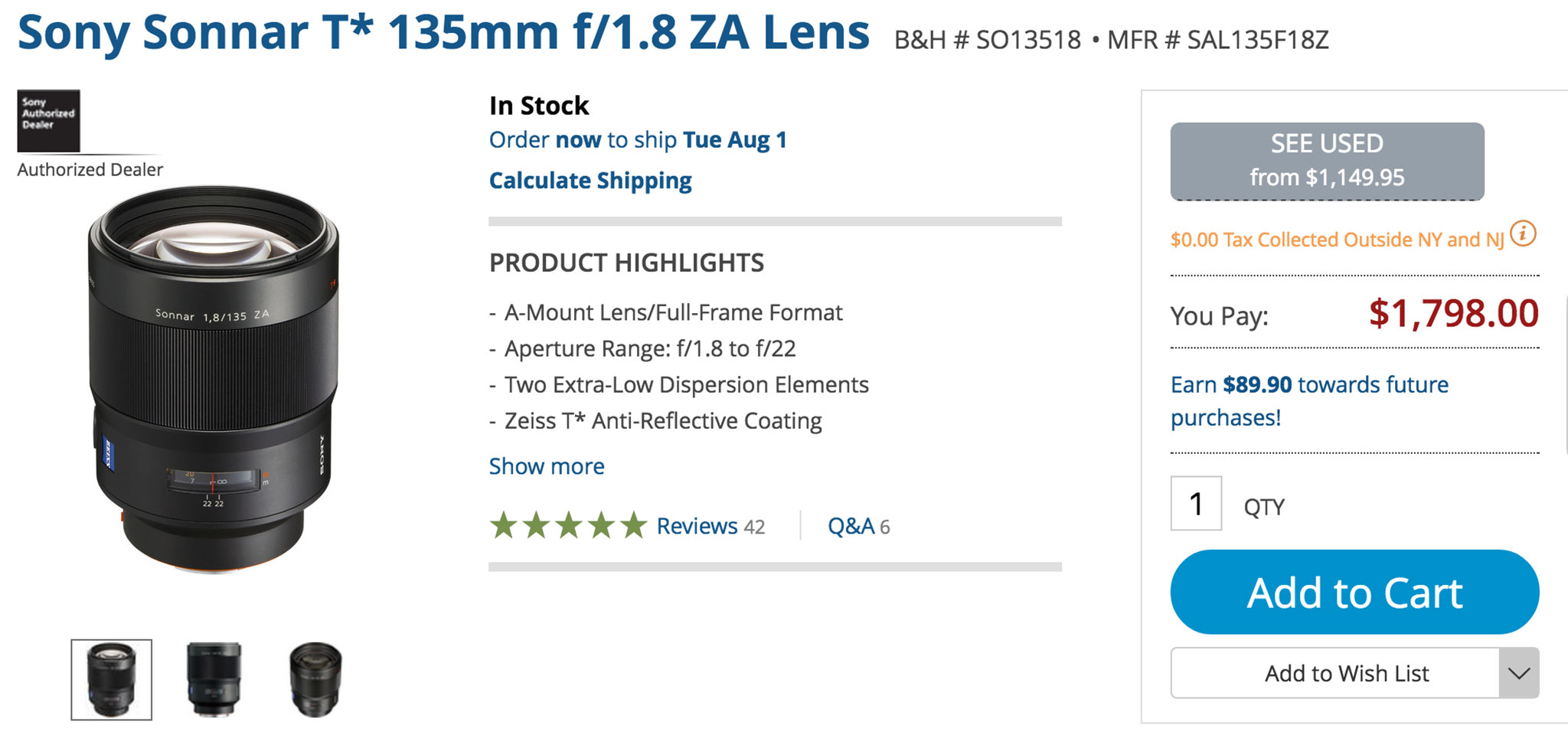Đây là những lý do mà Zeiss sẽ không làm ống 135mm f/1.8 cho ngàm Sony E-mount