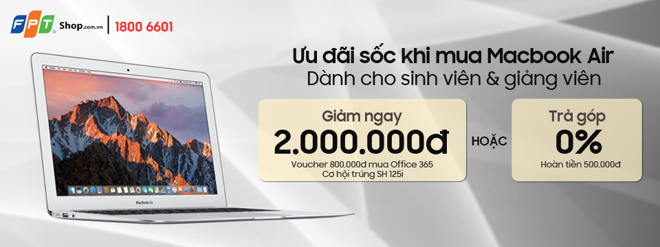 [QC] Apple Education đã có mặt tại Việt Nam - Giảm 2 triệu khi mua Macbook Air tại FPT Shop