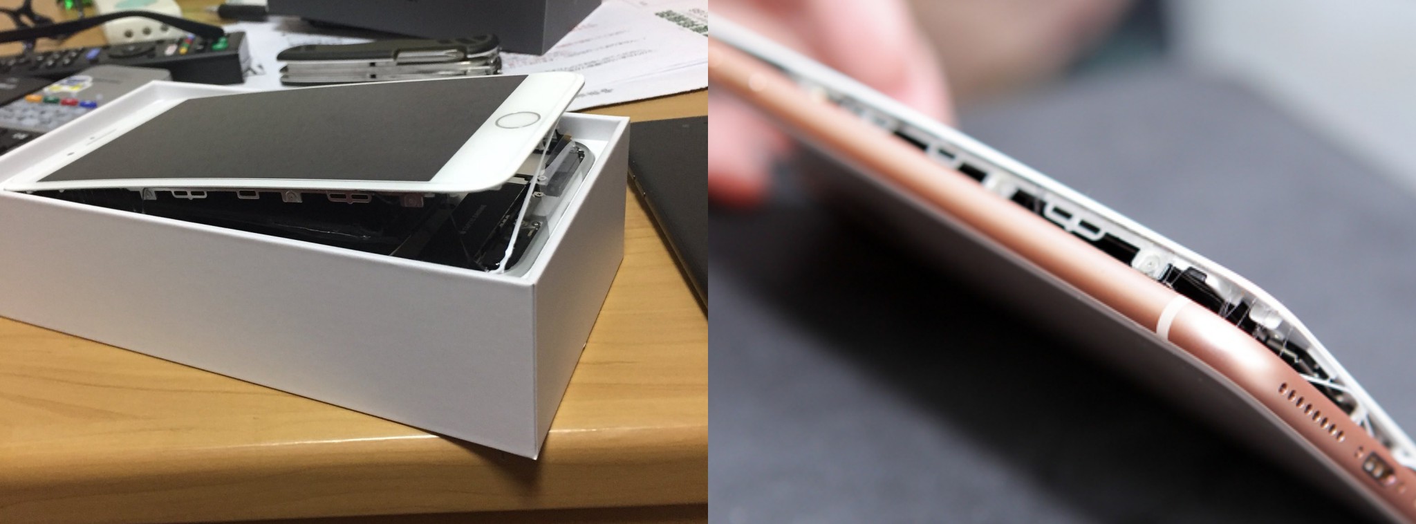 Apple đang điều tra 2 vụ pin iPhone 8 Plus bị phồng