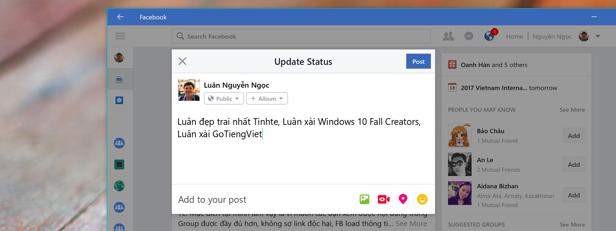 Windows 10 Fall Creators đã khắc phục lỗi nhảy tiếng Việt trong app Windows Store, anh em thì sao?
