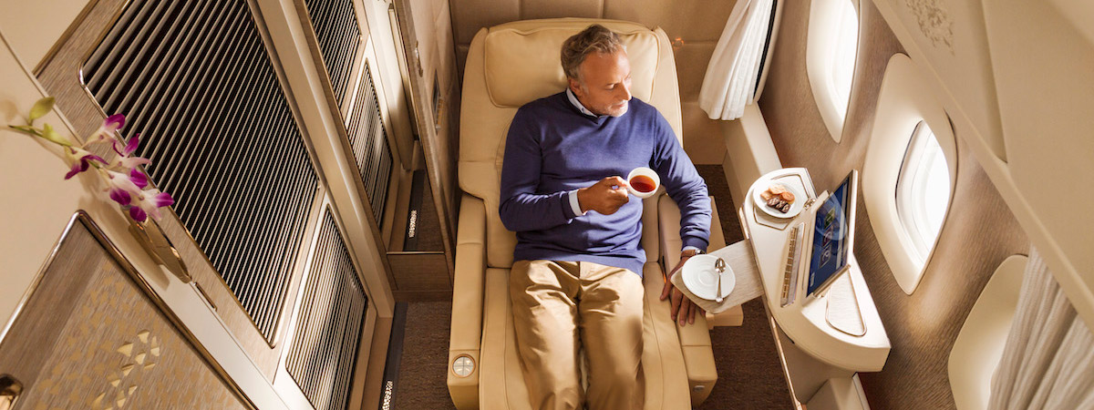 Máy bay Emirates có phòng riêng, TV 32", cửa sổ ảo nhìn được hai bên, cho tùy chỉnh nhiệt độ
