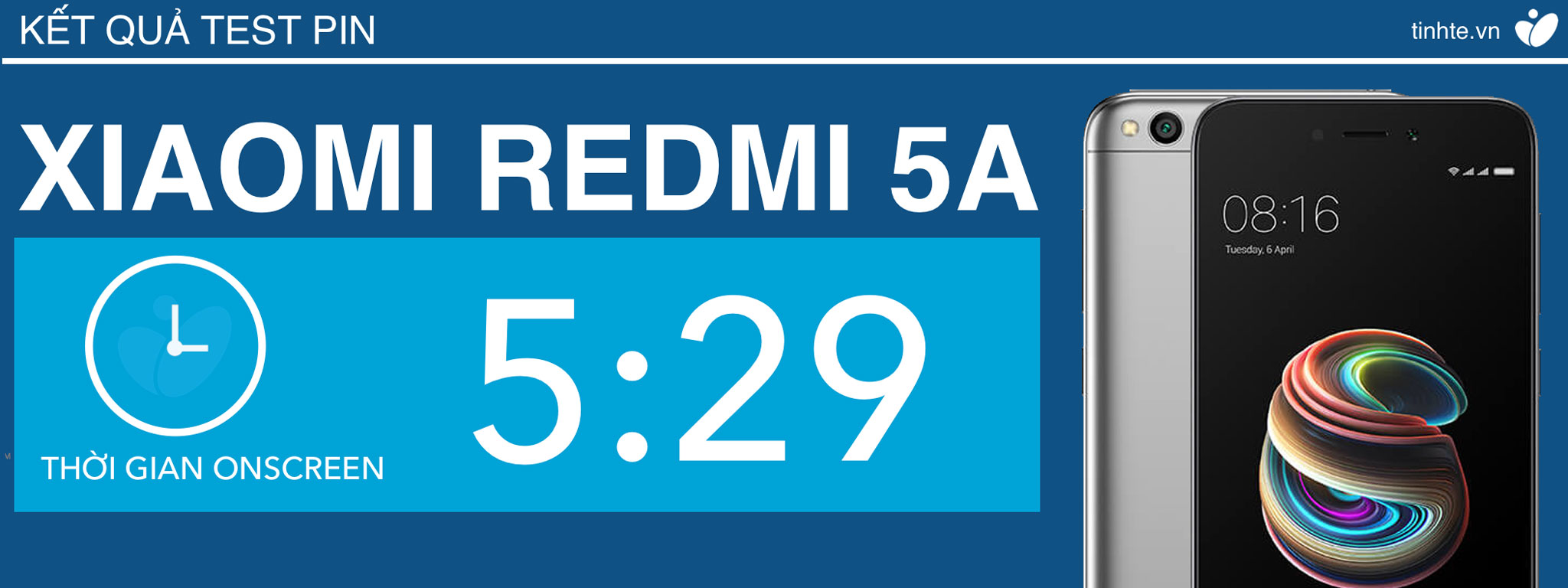 Thời lượng pin Xiaomi Redmi 5A: on screen 5 tiếng rưỡi, sẽ "đuối" nếu dùng nặng