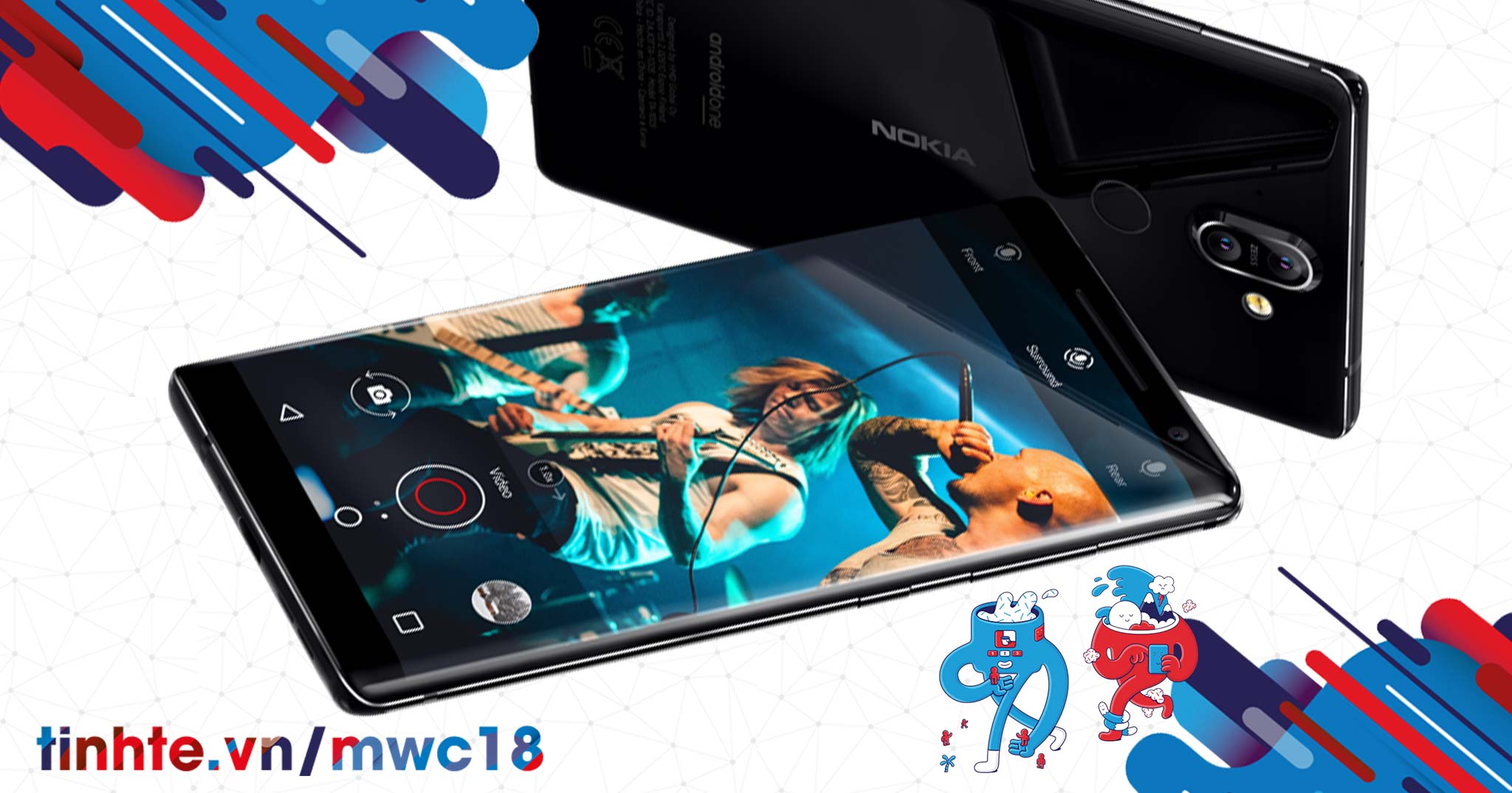 #MWC18: Nokia 8 Sirocco: màn hình cong pOLED 5.5", camera kép có ống kính tele, sạc không dây