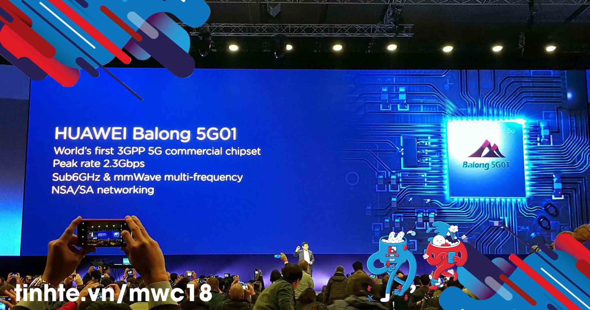 #MWC18: Huawei trình làng chip mạng 5G với tốc độ truyền tải 2,3 Gbps