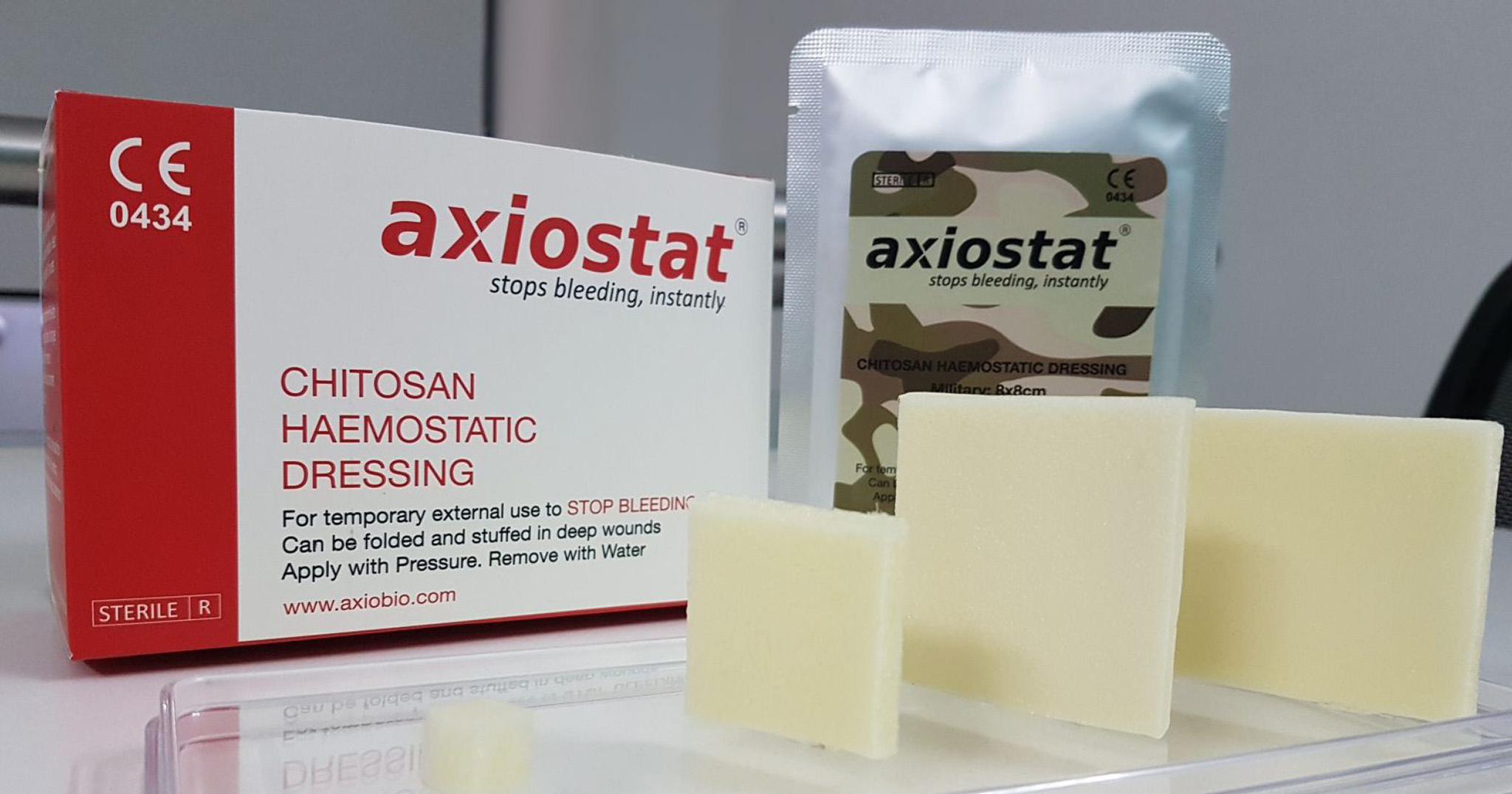 Axiostat - Băng gạc giúp liền vết thương hở cực kỳ hiệu quả sử dụng trong quân đội