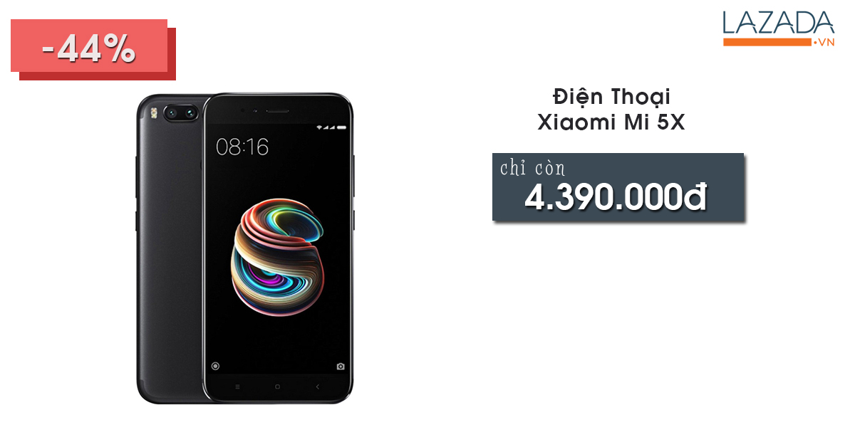 Điện thoại Xiaomi Mi 5X giá chỉ 4.390.000đ