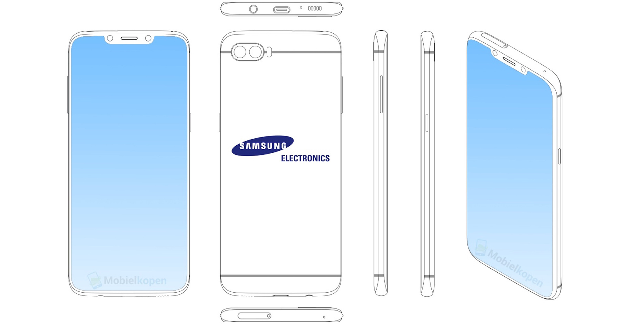 Bằng sáng chế mới của Samsung cho thấy họ sẽ làm màn hình tràn viền, có tai thỏ