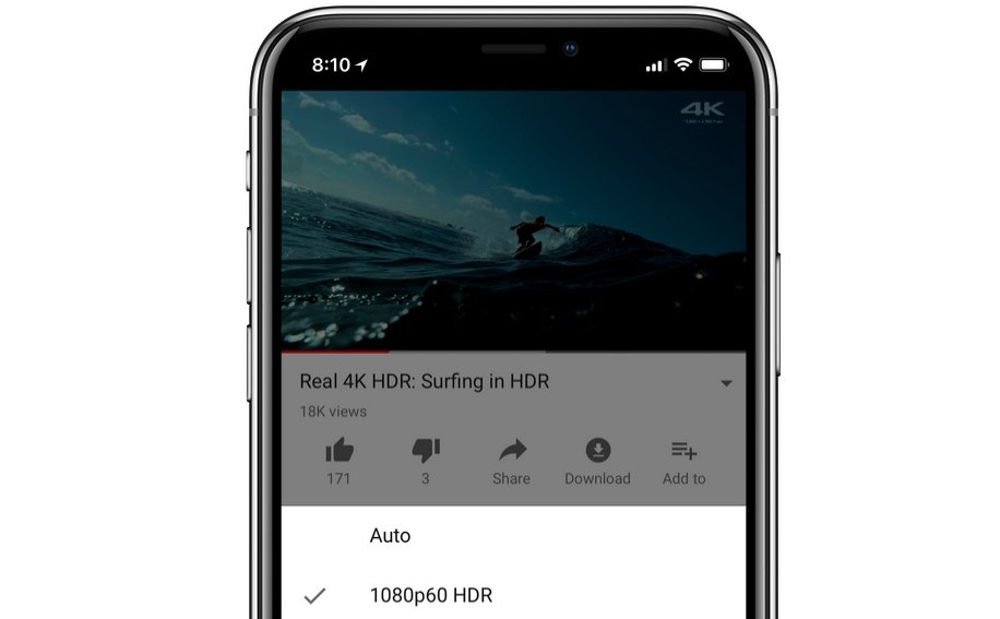 YouTube đã hỗ trợ xem video HDR trên iPhone X