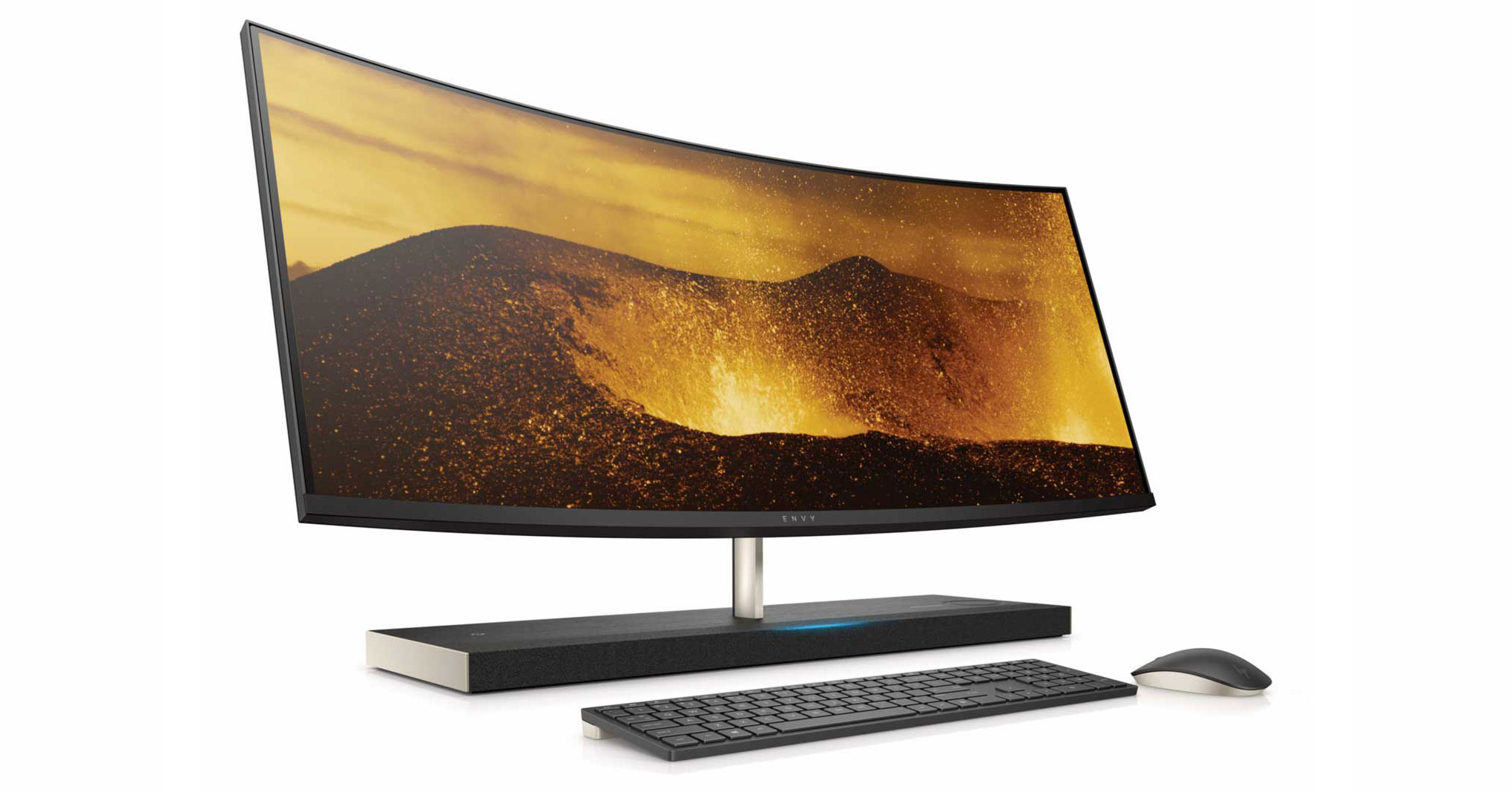 HP Envy 34: All-in-One màn hình cong, Core i7+, GTX 1050, đế có sạc không dây