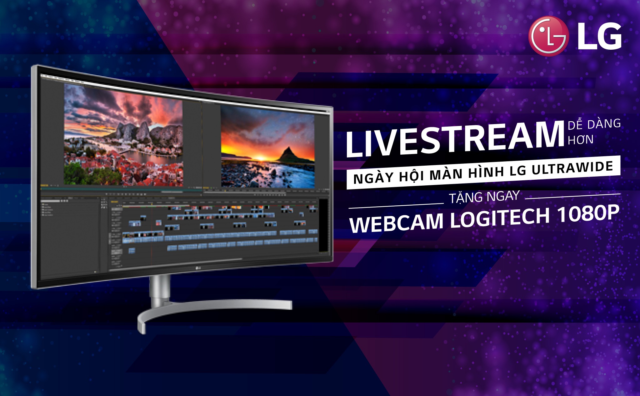 [QC] “Ngày hội màn hình LG Ultrawide” – Nhận Webcam Logitech tại Tiki.vn trước ngày 10/6/2018