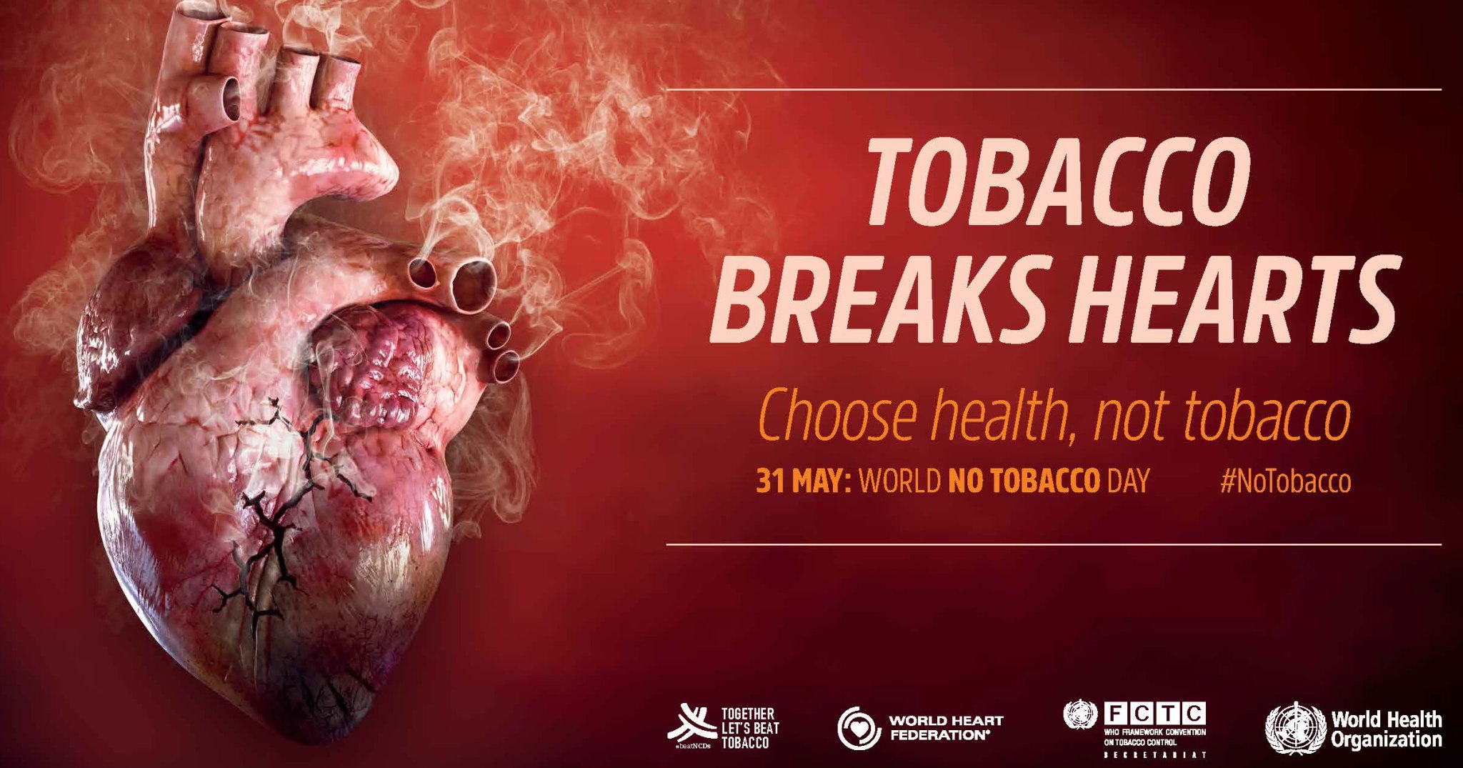 31/05: Ngày phòng chống thuốc lá thế giới, chủ đề năm 2018 là “Thuốc lá và bệnh tim mạch”