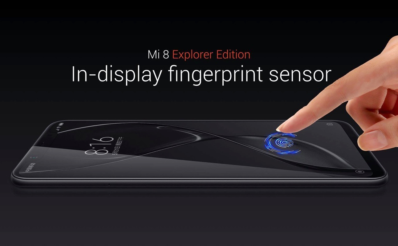 Mi 8 Explorer sử dụng cảm biến vân tay dưới màn hình của Synaptics, cùng loại với Vivo X21 UD