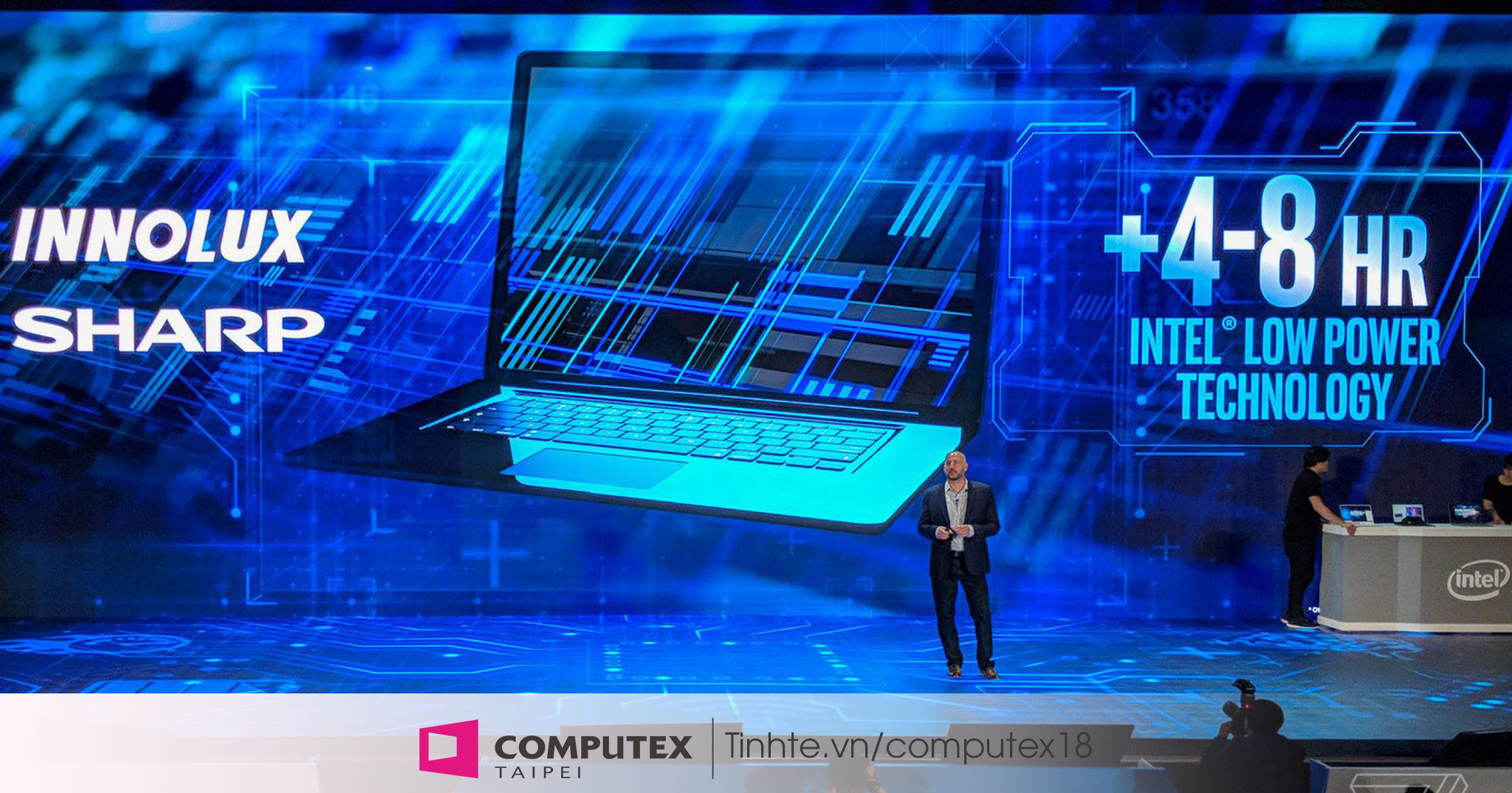 #Computex18: Intel giới thiệu công nghệ màn hình mới, tăng thêm 4-8 giờ dùng pin cho laptop