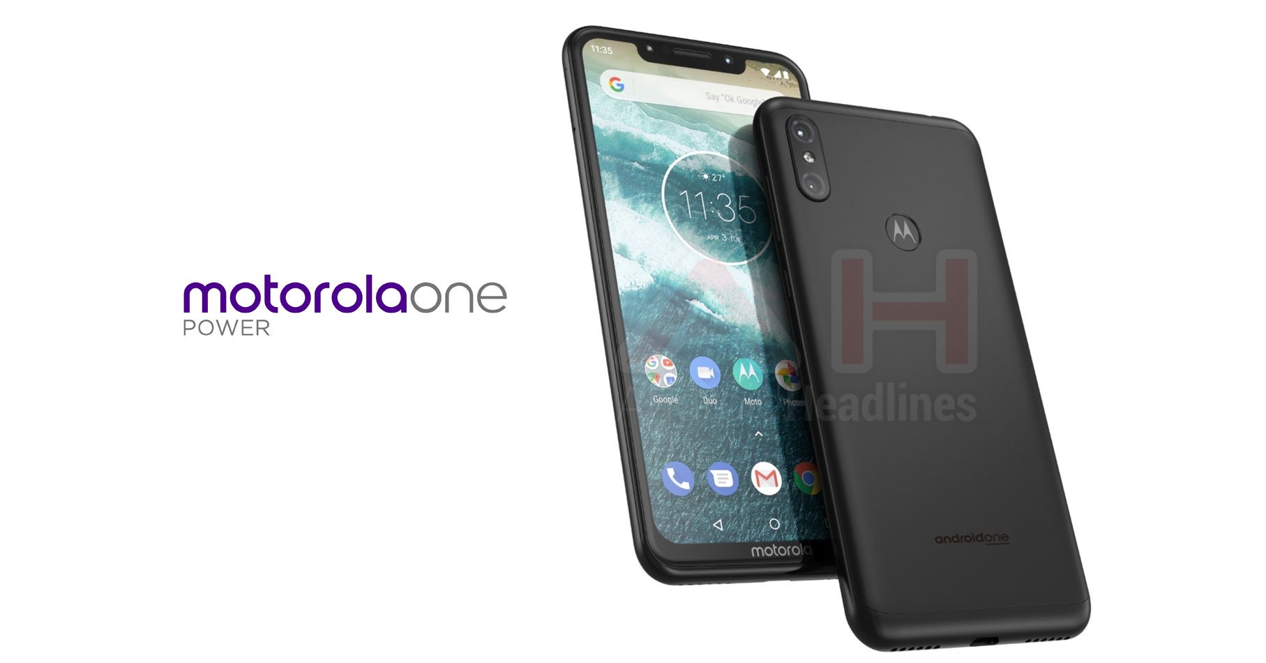 Rò rỉ cấu hình Motorola One POWER: Snap 636, RAM 4GB, tai thỏ, pin 3780mAh, camera kép