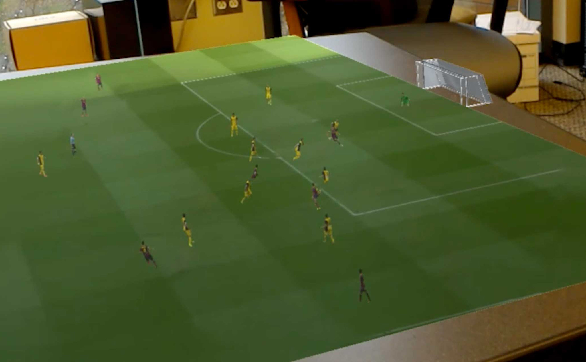 Xem bóng đá qua sân vận động ảo ngay trong nhà bằng công nghệ AR