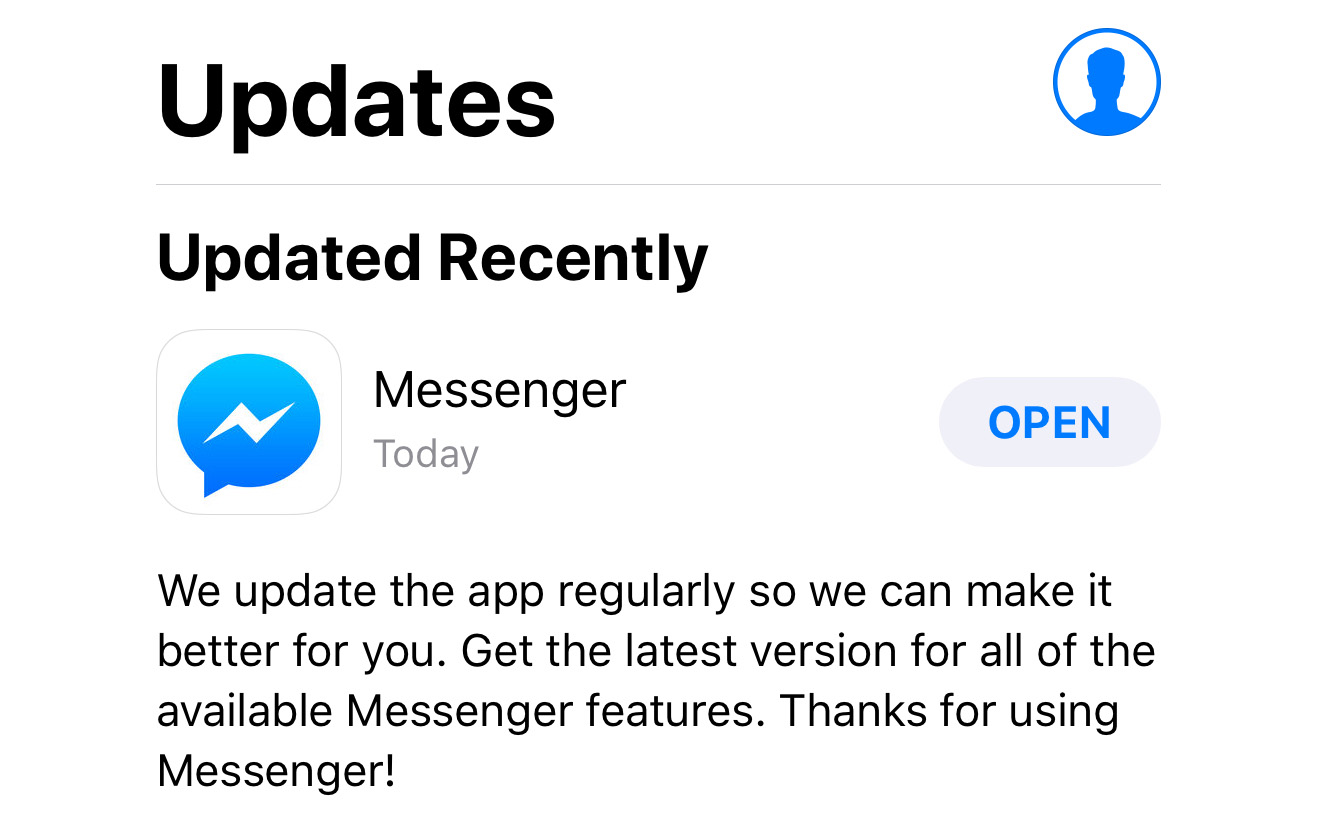 Facebook Messenger trên iOS đã có bản update sửa lỗi văng app, tải về ngay