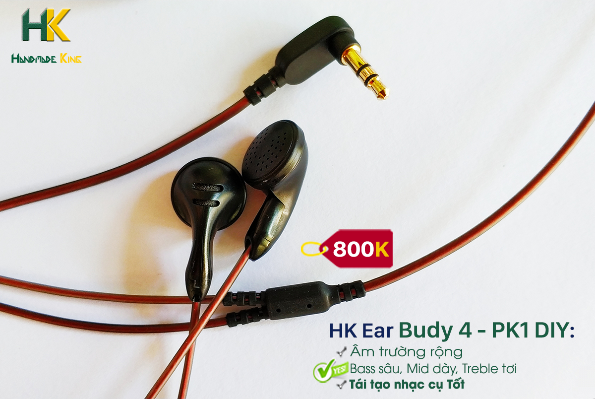 Đánh giá chi tiết Tai nghe thủ công HK Ear Budy 4 - PK1 DIY của Handmade King
