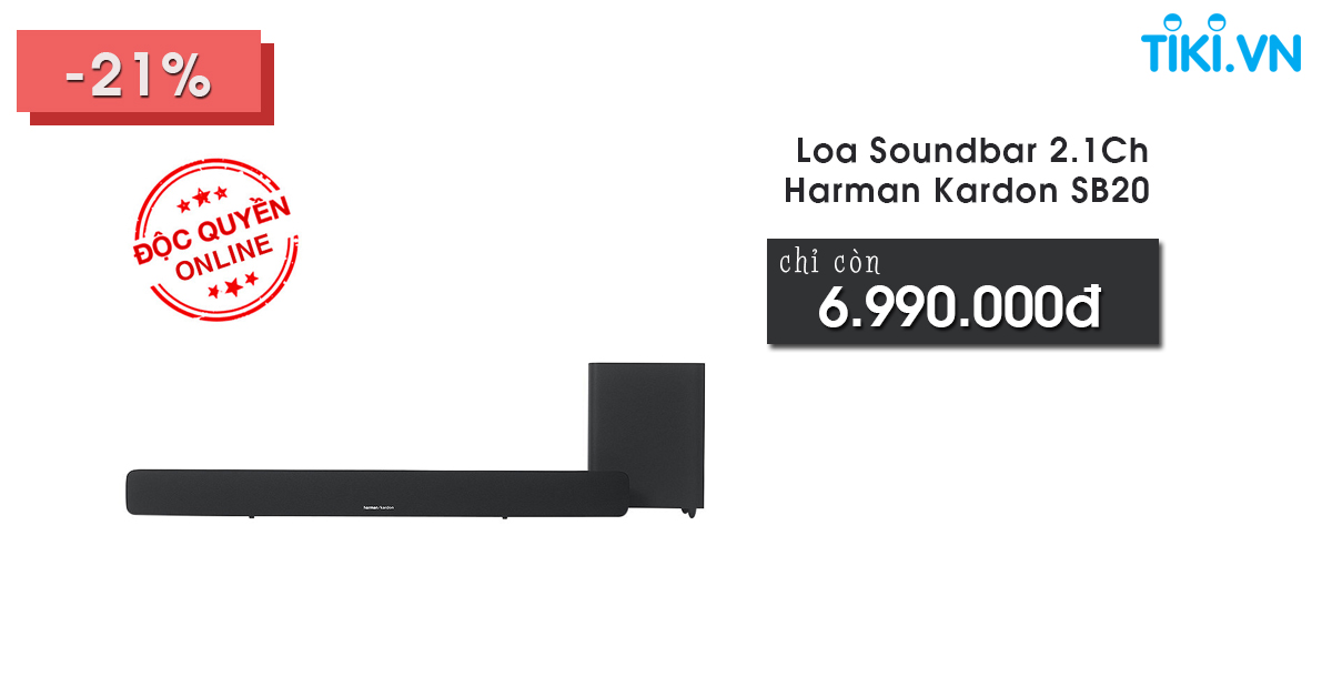 Loa Soundbar 2.1Ch Harman Kardon SB20 chỉ còn 6.990.0000đ