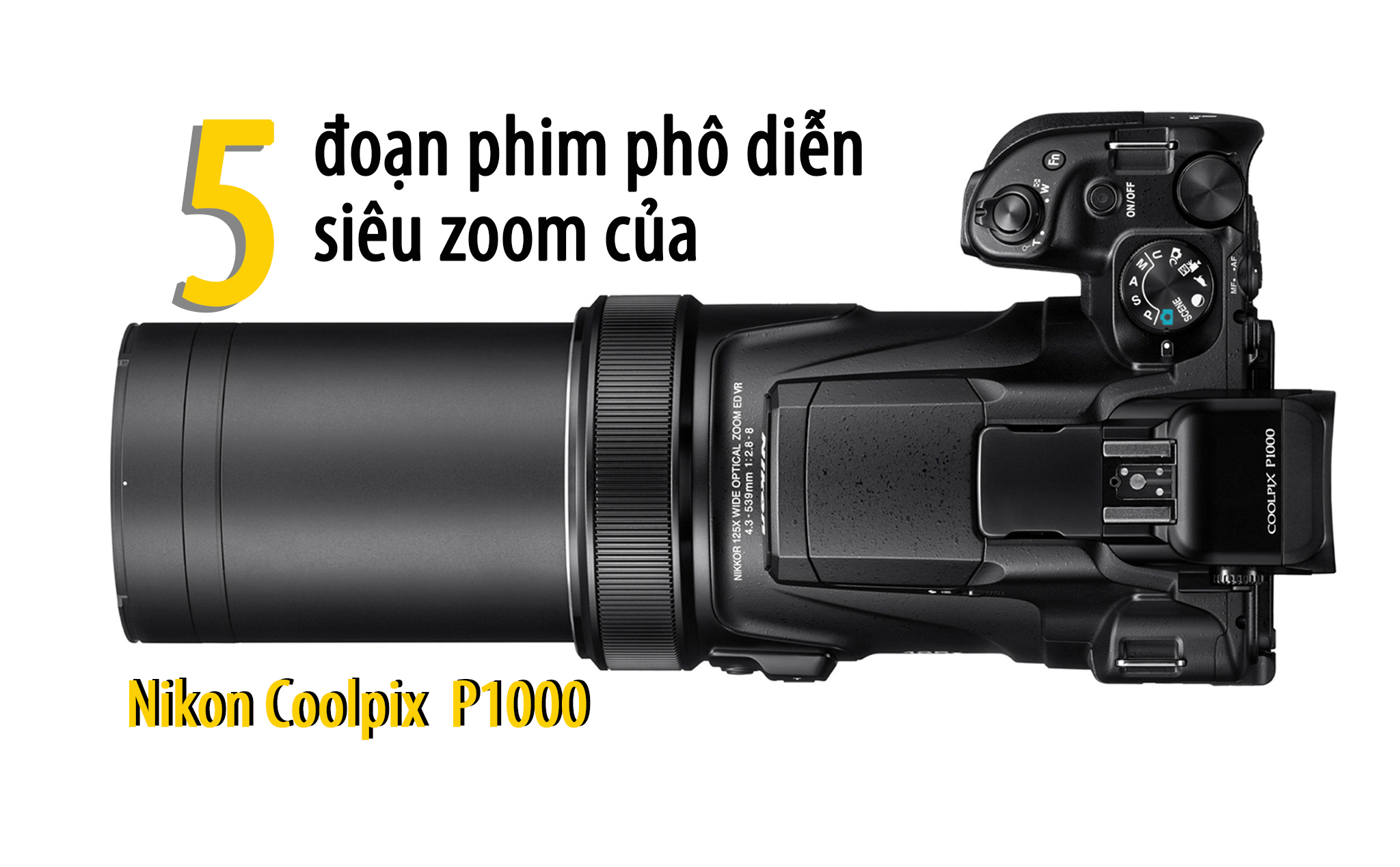 5 đoạn phim diễn tả sức mạnh siêu zoom Nikon Coolpix P1000.