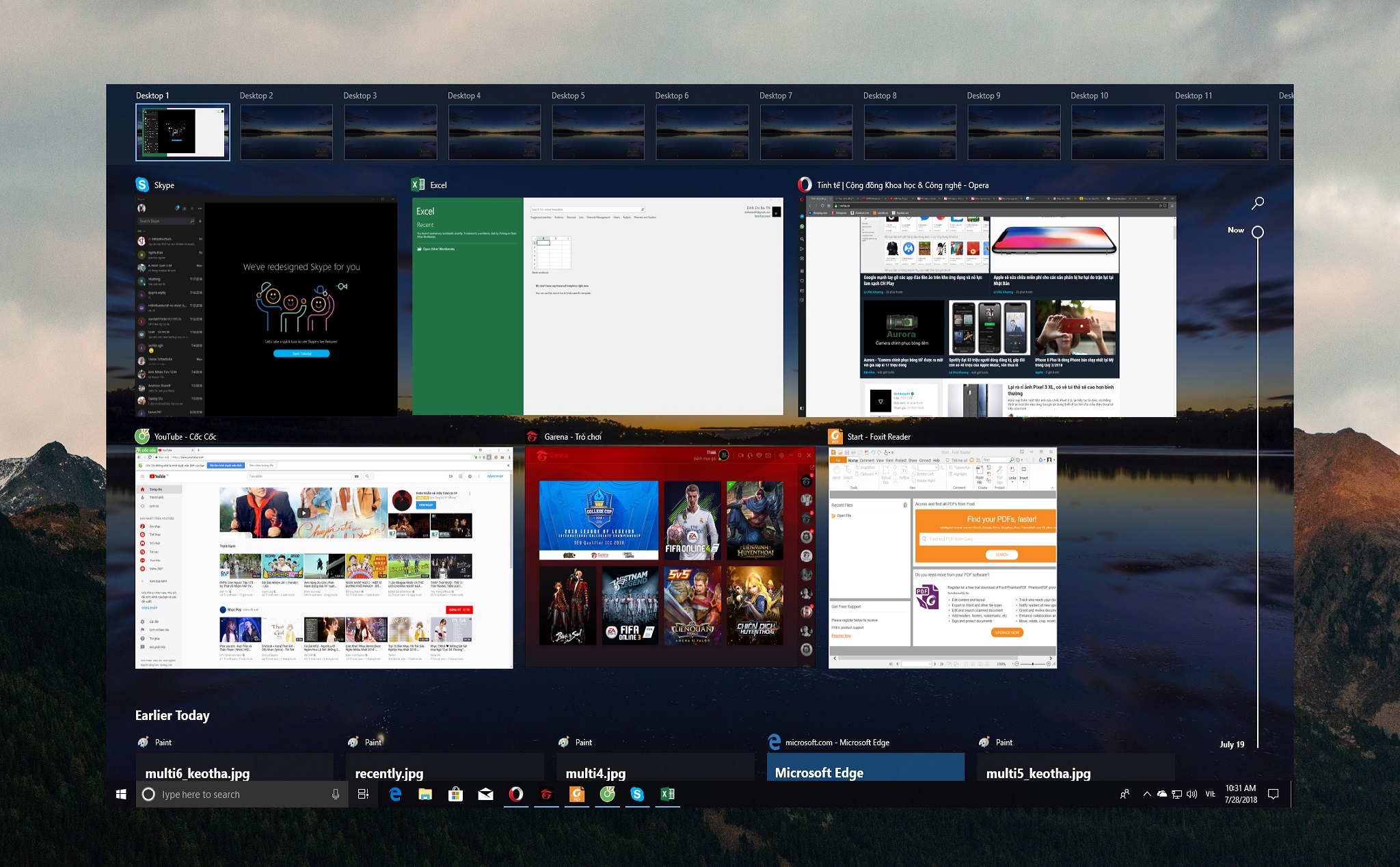 Hướng dẫn sử dụng Multiple Desktop trên Windows 10