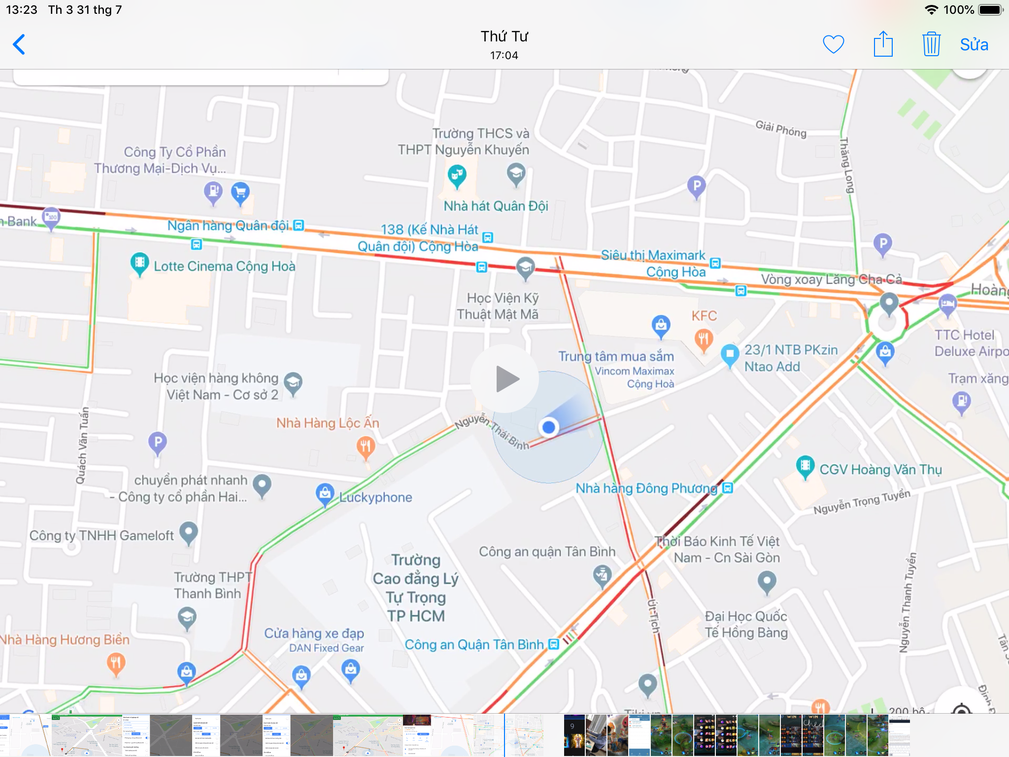 Google map đã hỗ trợ theo dõi tình trạng giao thông ở VN