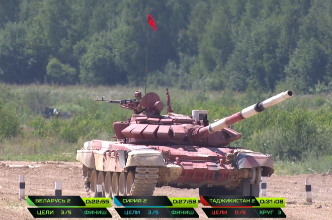 Đua xe tăng tại Nga: bắn trượt cả 5 bia, xe tăng của đội Tajikistan bị đứt xích khi sắp về đích