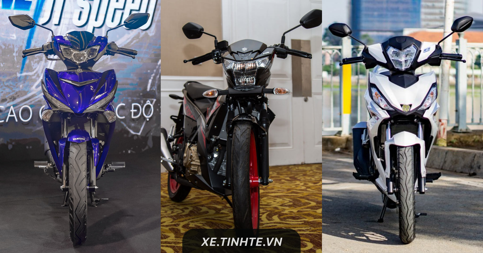 So sánh thông số kỹ thuật: Yamaha Exciter 150, Suzuki Raider R150 và Honda Winner 150