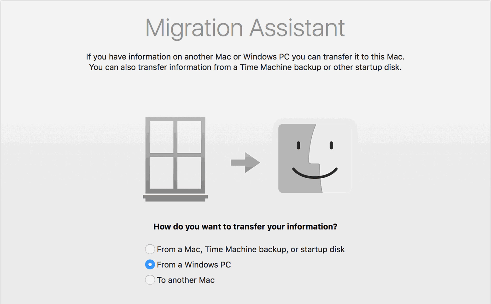 Apple cải tiến tiện ích bổ sung Windows Migration Utility cho MacOS Mojave