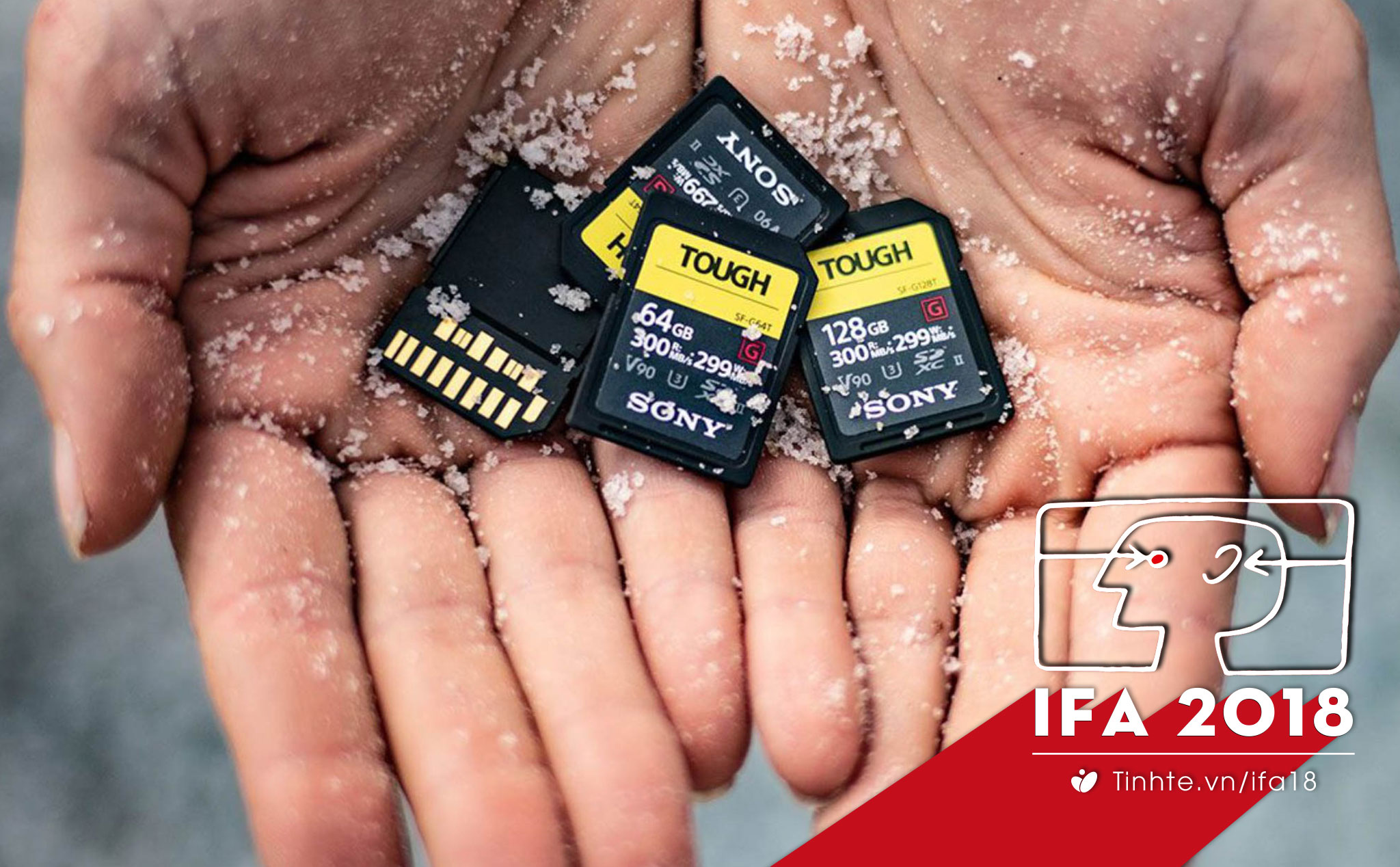 #IFA18: Thẻ nhớ siêu bền Sony SF-G Series TOUGH - chống gãy 180 N, chống sốc 5 m, chống nước IPX8
