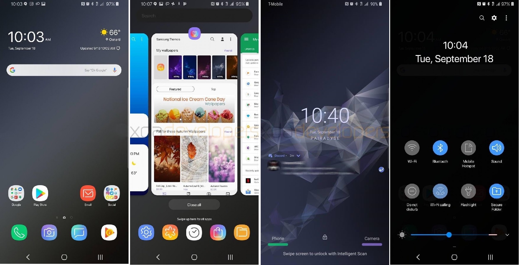Rò rỉ những hình ảnh đầu tiên của Android Pie 9.0 trên S9+, có điều hướng cử chỉ