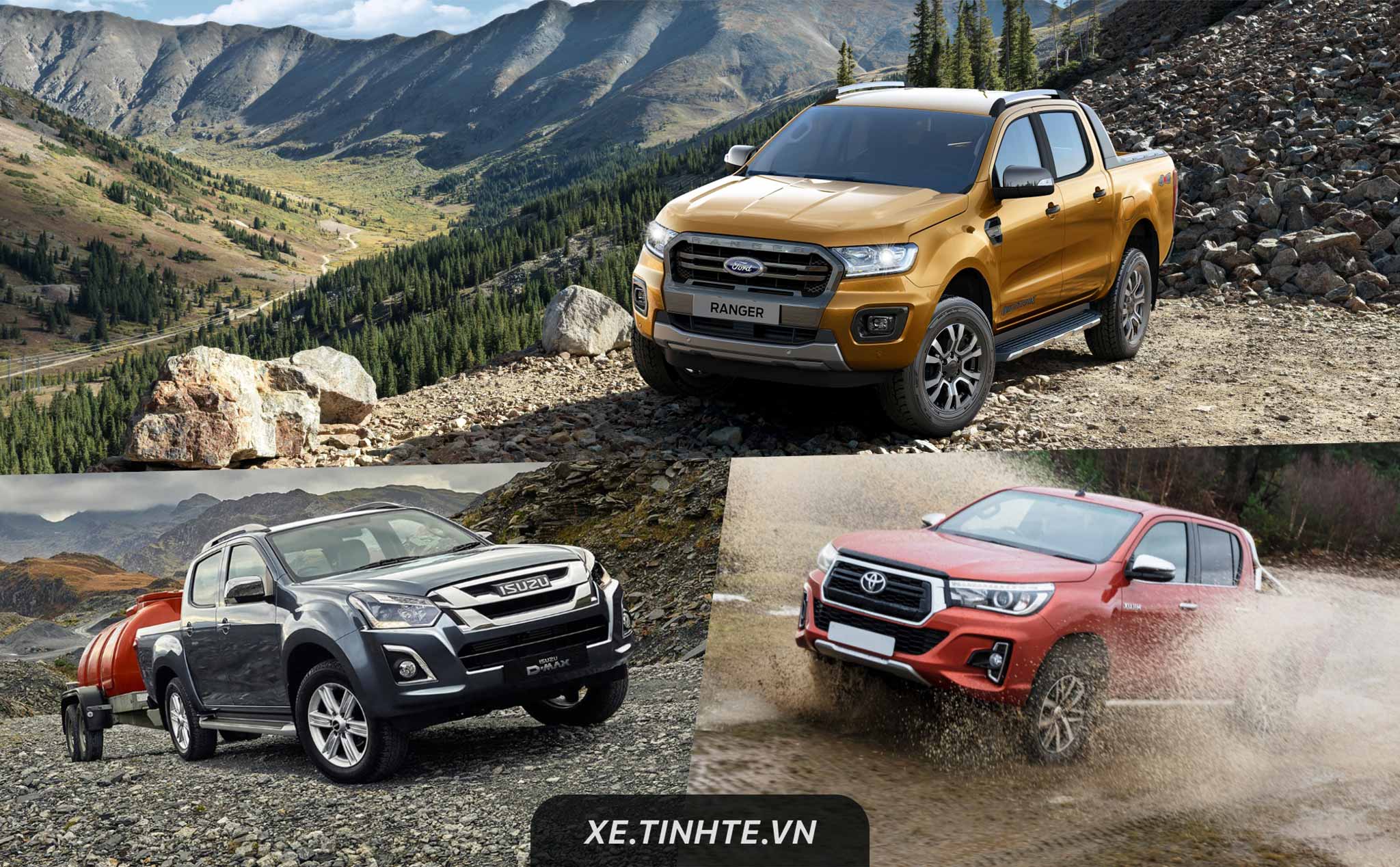 So sánh thông số kỹ thuật: Mua xe bán tải chọn Ford Ranger, Toyota Hilux hay Isuzu D-MAX?