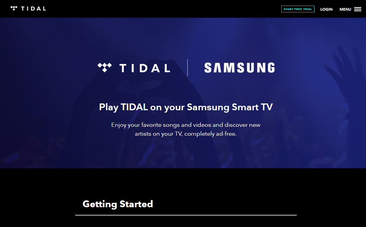 Dịch vụ stream nhạc TIDAL chính thức có mặt trên Samsung Smart TV