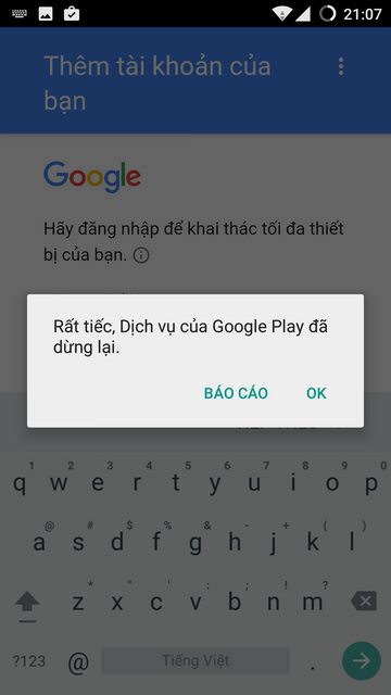 Xin hỏi cách khắc phục lỗi "dịch vụ google play đã dừng lại"