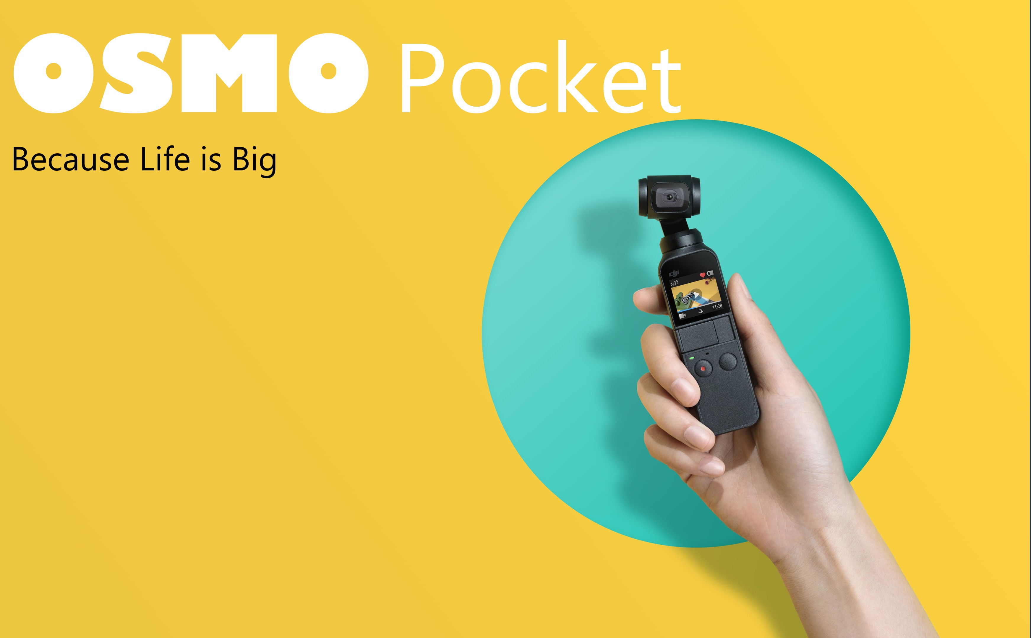 DJI Osmo Pocket - máy quay phim bỏ túi chống rung 3 trục, quay 4K 60fps, cực nhẹ 116g, giá 349$