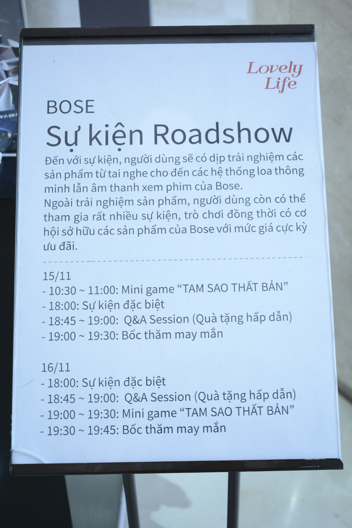 Trải Nghiệm Sự Kiện Bose Road Show 2018 Tại Hà Nội