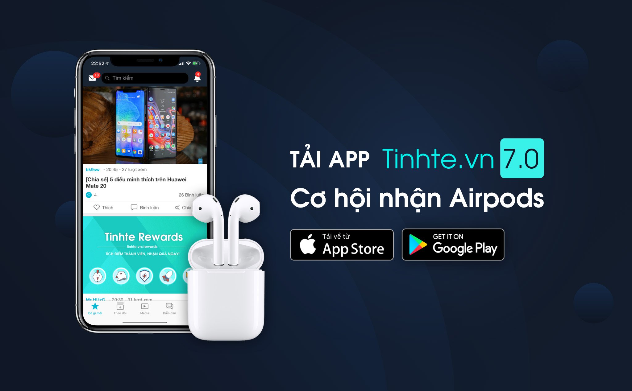 Chúc mừng bạn khunnic đã trúng AirPods dịp ra mắt app Tinh Tế