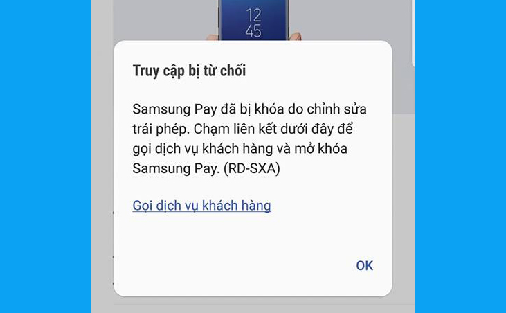 Nhắc lại: Anh em Samsung để ý rằng root máy thì vĩnh viễn không xài được Samsung Pay