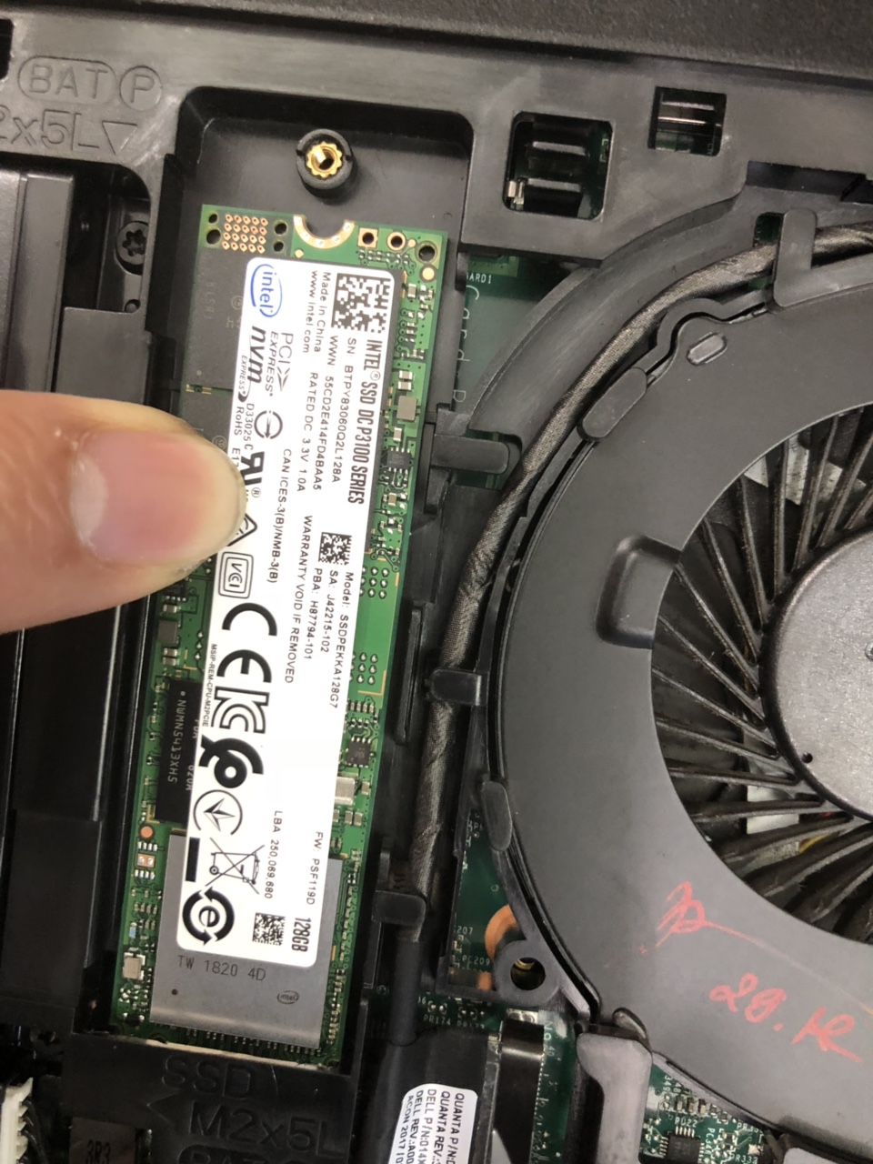Dell Inspiron 5577 dùng SSD M.2 2280 hay kích thước khác?