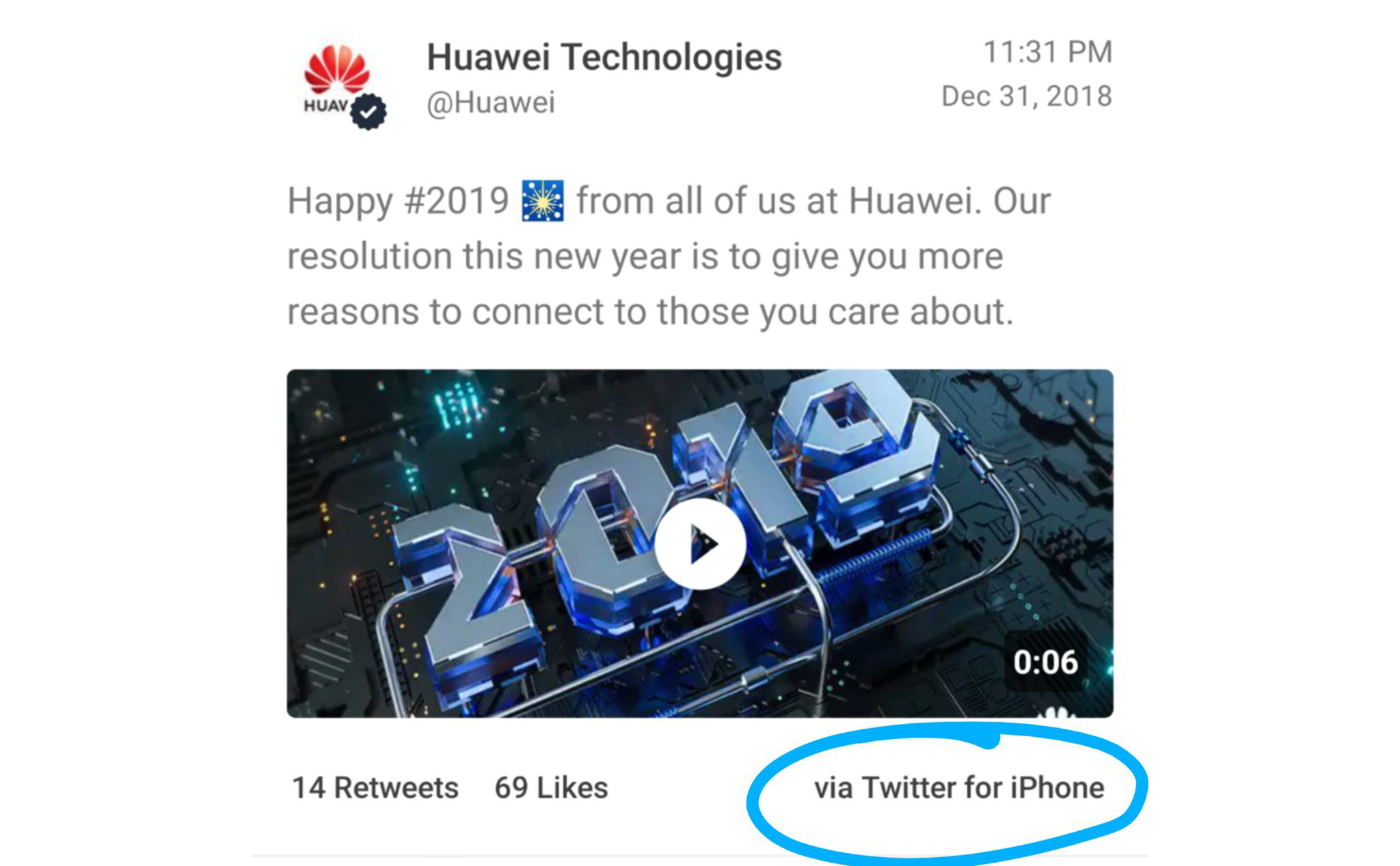 Huawei giáng chức và cắt giảm lương của những nhân viên liên quan đến việc đăng Tweet bằng iPhone