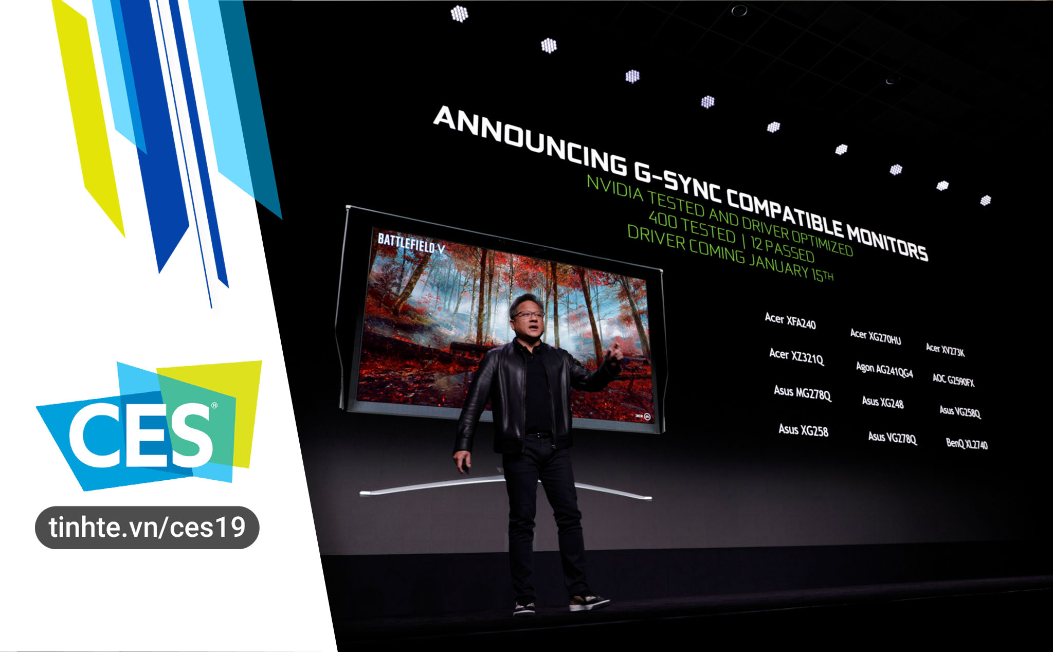#CES19: Nvidia chứng nhận G-Sync trên nhiều màn hình vốn hỗ trợ FreeSync của AMD!