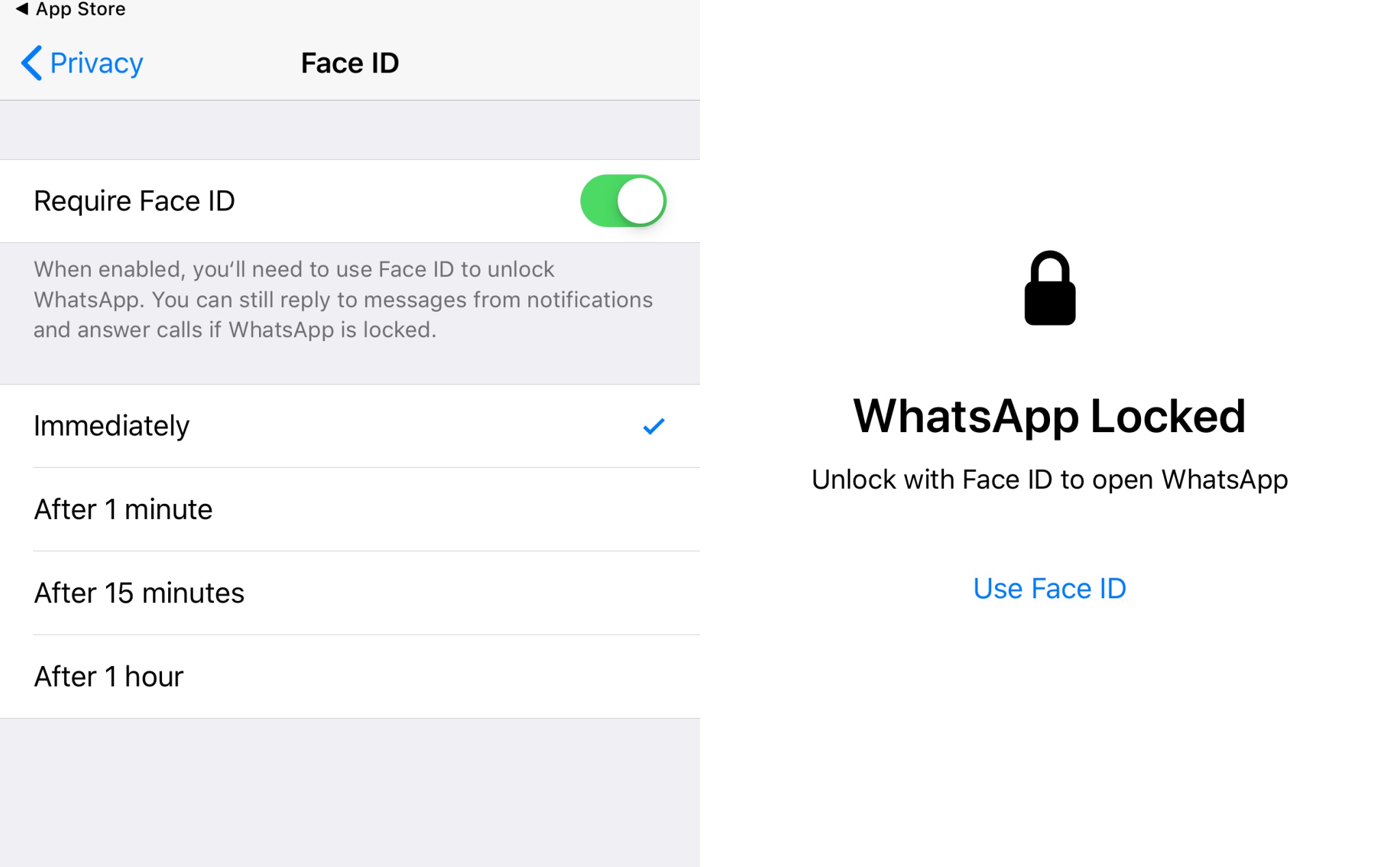 WhatsApp dành cho iOS có thêm tính năng mở khóa bằng TouchID hoặc FaceID