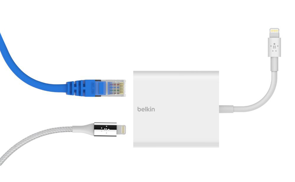 Adapter Lightning - Ethernet của Belkin dành cho iPad, iPhone có giá 100$