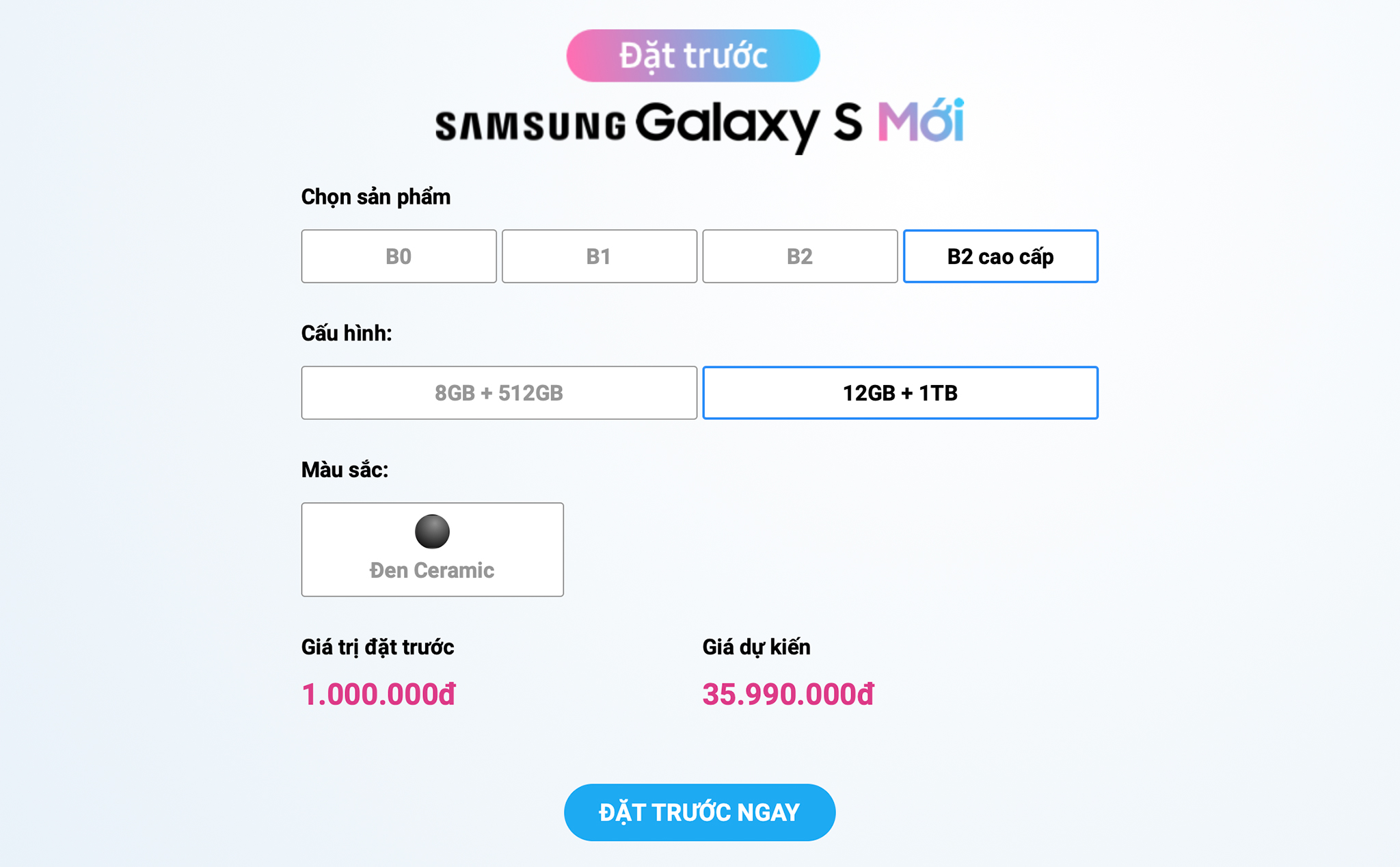 Galaxy S10 cho đặt hàng tại Việt Nam từ 11/2, giá dự kiến cao nhất 36 triệu cho bản RAM 12GB/ 1TB