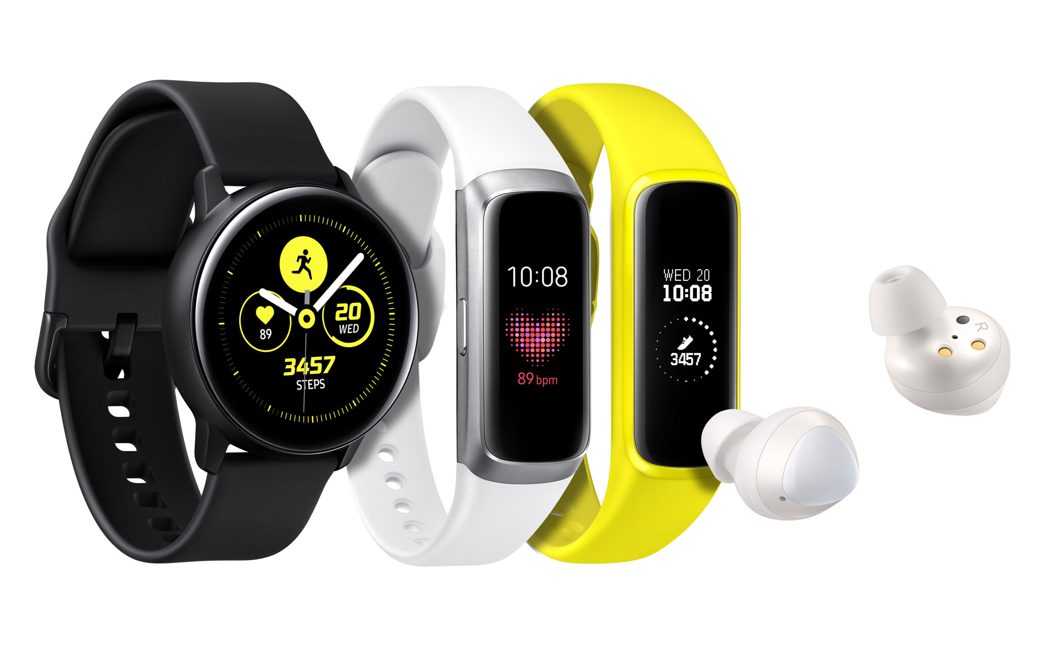 Samsung ra mắt đồng hồ Galaxy Watch Active, vòng sức khỏe Galaxy Fit / Fit e